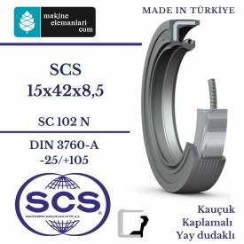 15x42x8,5 mm SCS NBR DÖNER MİL YAĞ KEÇESİ 15*42*8,5 mm